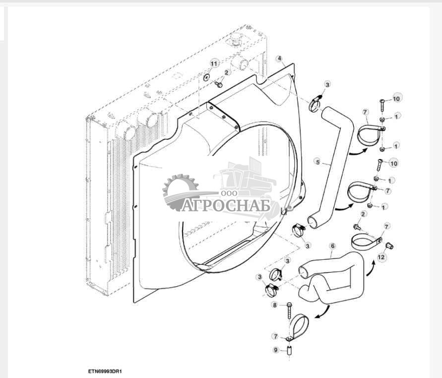 Шланги и кожух радиатора, Tier 2 